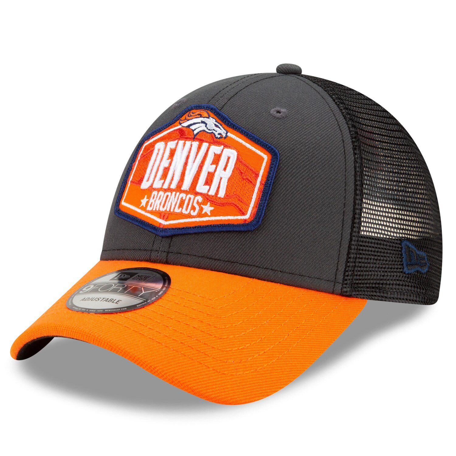 Denver Broncos New Era Throwback Logo A-Frame Trucker 9FORTY Adjustable Hat  - Royal