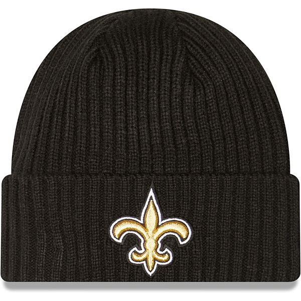 Men's New Era Black New Orleans Saints Team Core Classic Cuffed Knit Hat