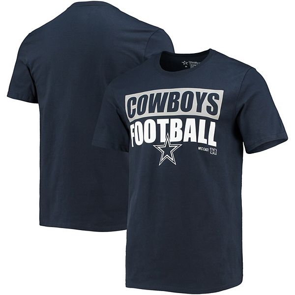 Men's Navy Dallas Cowboys Drop Block T-Shirt