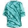 Women's WEAR by Erin Andrews Aqua Miami Dolphins Tie-Dye T-Shirt