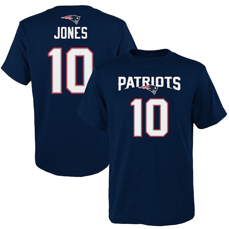 Men's Mac Jones Navy New England Patriots Big & Tall Short Sleeve