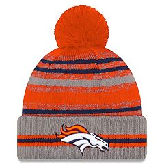 NFL Team Apparel Denver Broncos Blue Navy Knit Beanie Cuffless