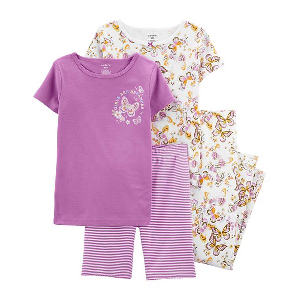 Girls 4-14 Carter's Butterfly Top & Bottoms Pajama Set