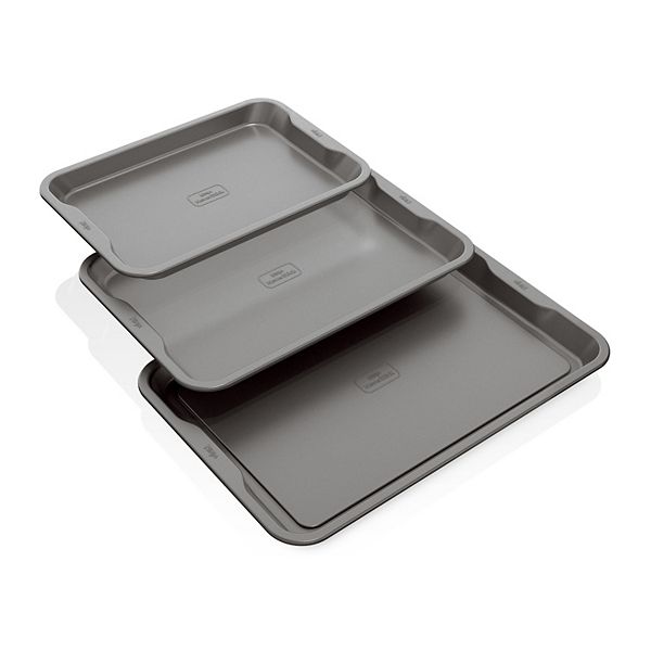 Nifty Solutions Set of 3 Non-Stick Cookie and Baking Sheets
