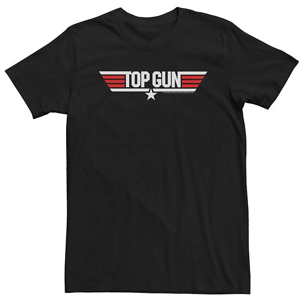 Big & Tall Top Gun White Classic Logo Tee