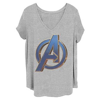 Juniors' Plus Size Marvel Avengers: Endgame Movie Logo Graphic Tee