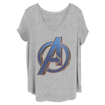 Juniors' Plus Size Marvel Avengers: Endgame Movie Logo Graphic Tee