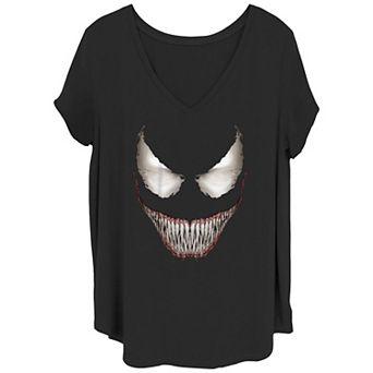 Juniors' Plus Size Marvel: Venom Scary Smile Graphic Tee