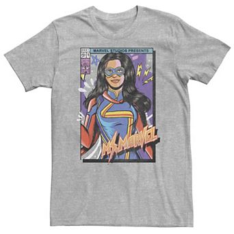 Big & Tall Marvel Ms. Marvel Cover Poster Tee