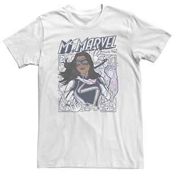 Big & Tall Marvel Ms. Marvel Doodle Tee