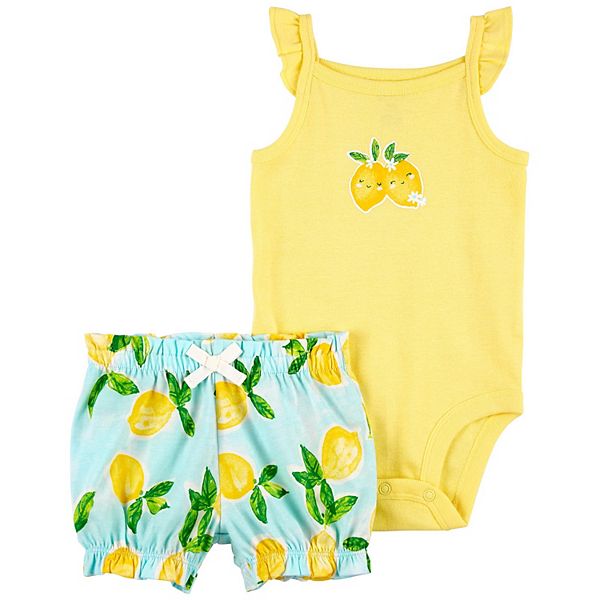 Baby Girl Carter's 2Piece Bodysuit & Pineapple Shorts Set