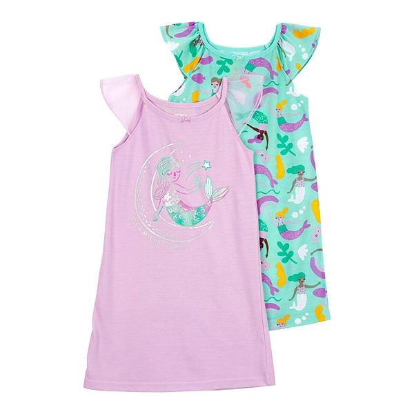 Girls 4-14 Carter's 2-Pack Mermaid Night Gowns