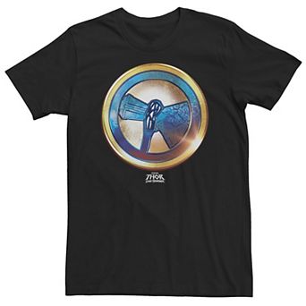 Big & Tall Marvel Thor Love And Thunder Stormbreaker Gold Badge Tee
