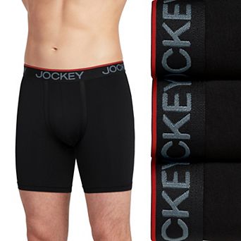 Men's Jockey 3-Pack Chafe Proof Pouch Microfiber 6" Boxer Brief