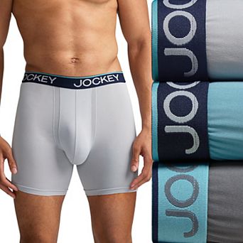 Men's Jockey 3-Pack Chafe Proof Pouch Microfiber 6" Boxer Brief