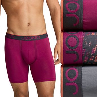 Men's Jockey 3-Pack Chafe Proof Pouch Microfiber 6" Boxer Brief