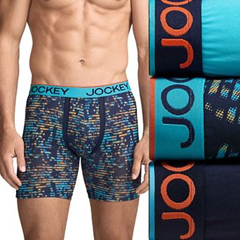 Men's Jockey 3-Pack Chafe Proof Pouch Microfiber 6" Boxer Brief