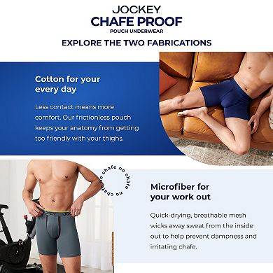 Men’s Jockey® 3-Pack Chafe Proof Pouch Cotton Stretch 6" Boxer Brief
