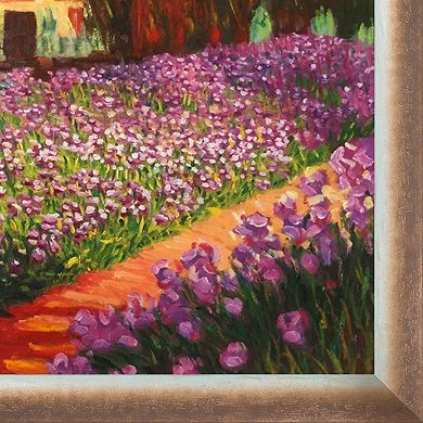 La Pastiche Artists Garden at Giverny Bronze Finish Framed Wall Art
