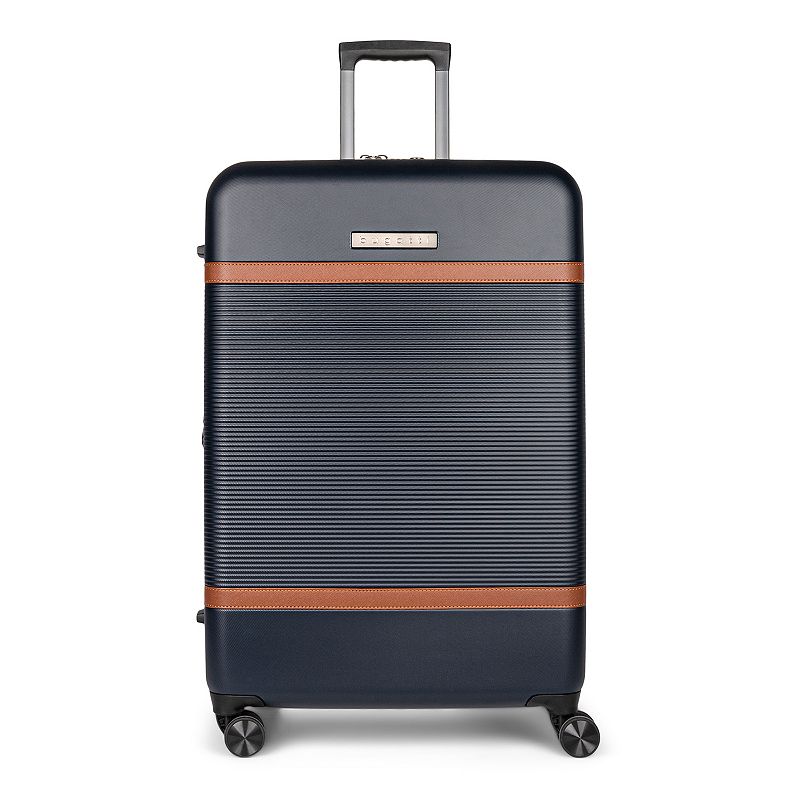 Bugatti Wellington Collection Hardside Spinner Luggage, Blue, 20 Carryon