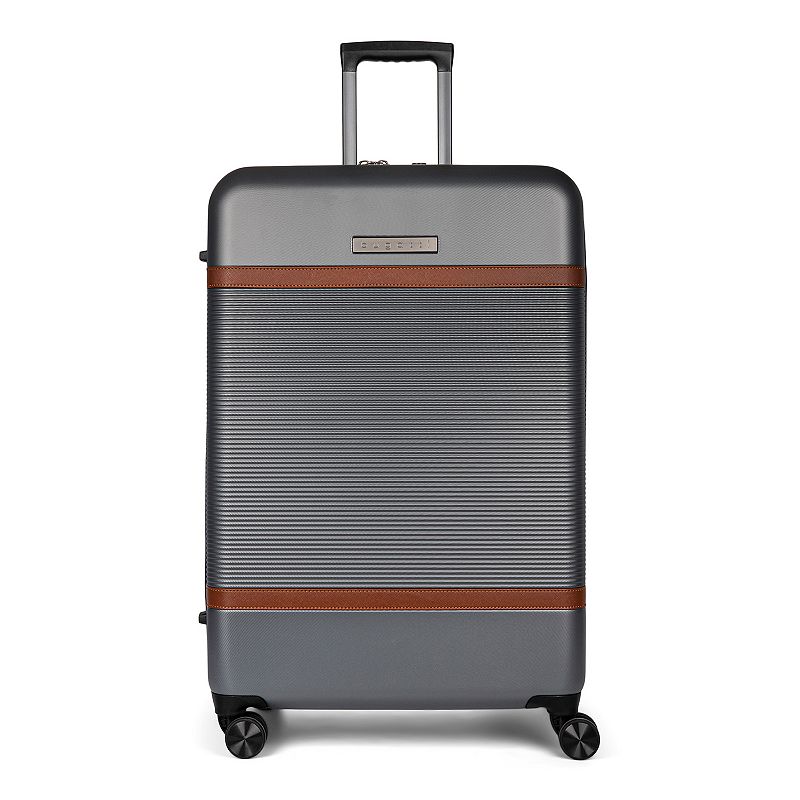 Bugatti Wellington Collection Hardside Spinner Luggage, Grey, 24 INCH