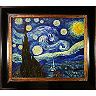 La Pastiche Starry Night Van Gogh Ornate Two Tone Framed Wall Art