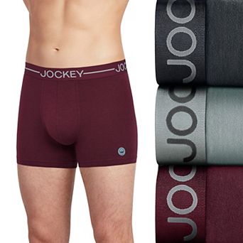 Men's Jockey 3-Pack Organic Cotton Stretch 4" Trunk Briefs