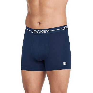 Men's Jockey 3-Pack Organic Cotton Stretch 4" Trunk Briefs