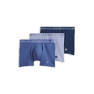 Men's Jockey 3-Pack Organic Cotton Stretch 4" Trunk Briefs