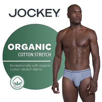 Men's Jockey 3-Pack Organic Cotton Stretch 4" Trunk Briefs