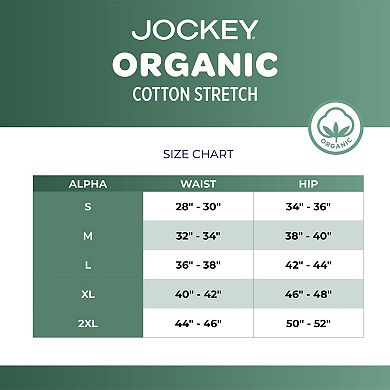 Men's Jockey 3-Pack Organic Cotton Stretch 4" Trunk Briefs