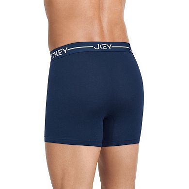 Men's Jockey 3-Pack Organic Cotton Stretch 4" Trunk Briefs