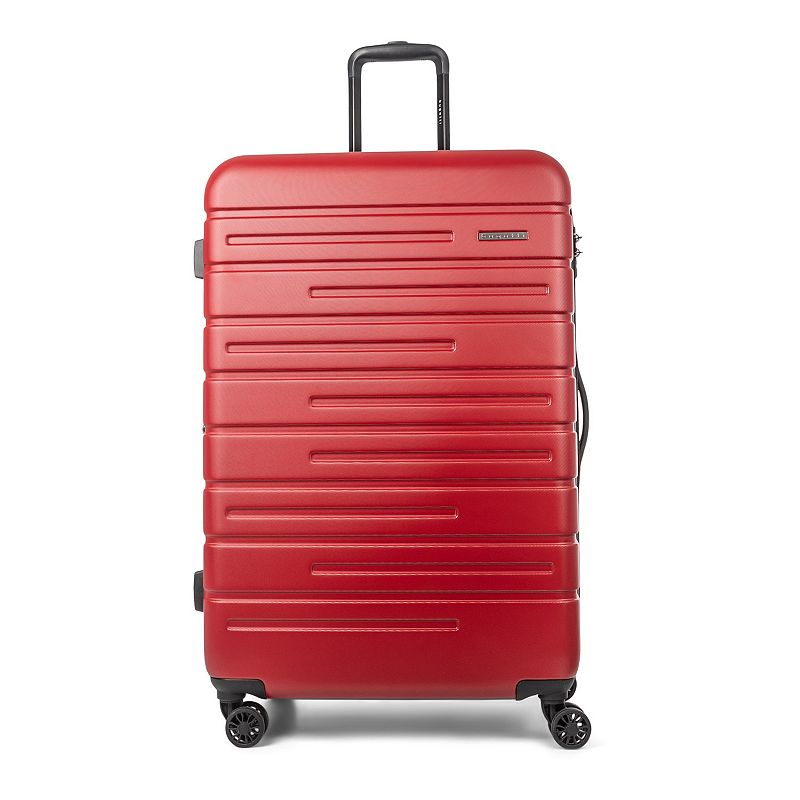 Bugatti Geneva Collection Hardside Spinner Luggage, Red, 24 INCH