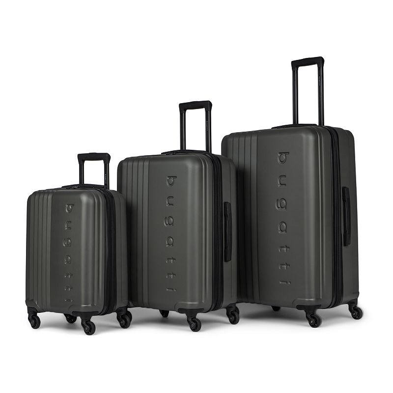 Bugatti The Classic Collection 3-Piece Hardside Spinner Luggage Set, Green,