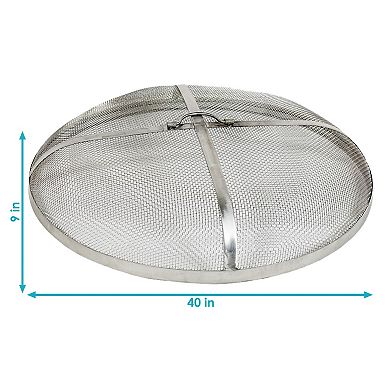 Sunnydaze Round Stainless Steel Fire Pit Spark Screen