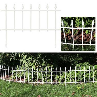 Sunnydaze 20 pc Roman Walkway Iron Panel Border Fencing
