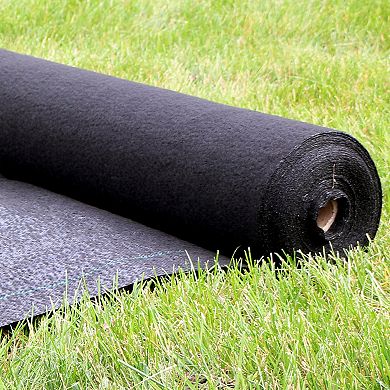 Sunnydaze 4 ft x 300 ft Polypropylene Woven Landscape Fabric and 70 Staples