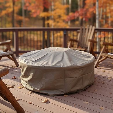 Sunnydaze 30 in Weather-Resistant PVC Round Fire Pit Cover
