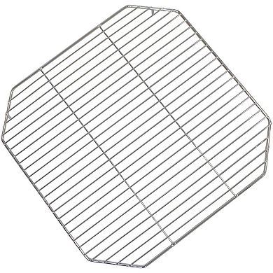 Sunnydaze 16 in Grelha Square Steel Fire Pit with Grilling Grate - Black