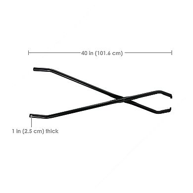 Sunnydaze 40 in Heavy-Duty Steel Firewood Log Grabber Tongs