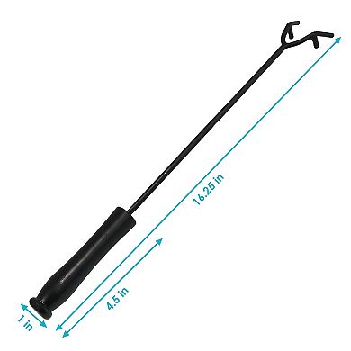 Sunnydaze 16 in Steel Fire Pit Poker with Heat Resistant Handle