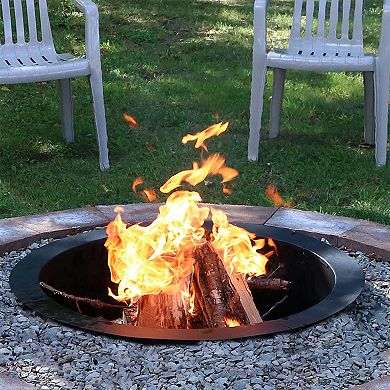 Sunnydaze Heavy-Duty Steel Above/In-Ground Fire Pit Ring Insert