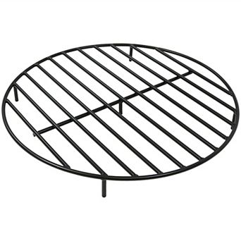 Sunnydaze Steel Round Outdoor Fire Pit Grate with Heat Resistance
