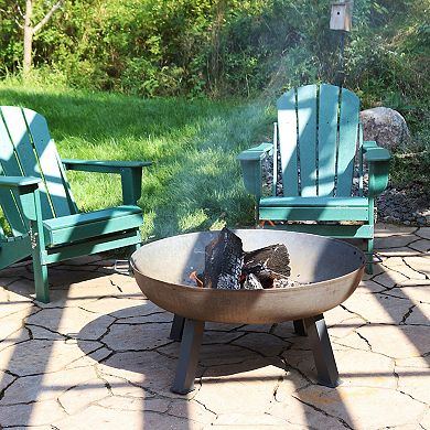 Sunnydaze 34" Cast Iron Wood-Burning Fire Pit Bowl