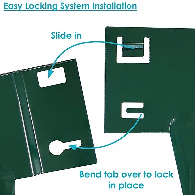 Sunnydaze 5-Piece Steel Garden Border Fence Set - 42 in