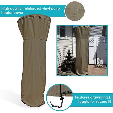 Sunnydaze 94 in Heavy-Duty PVC Outdoor Patio Heater Cover - Khaki