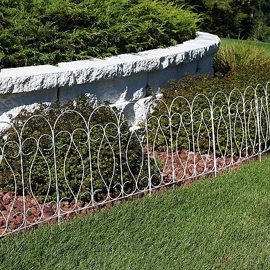 Sunnydaze Set of 5 Traditional Style Decorative Garden Border Fence Panels