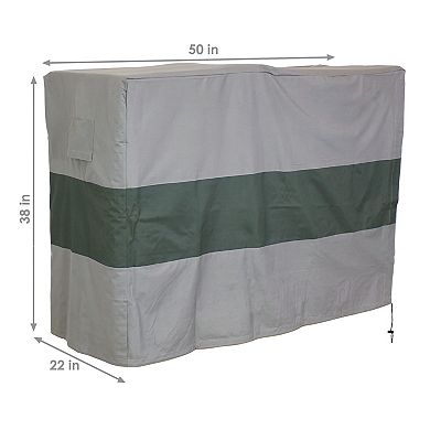 Sunnydaze 4 Ft Heavy-duty Polyester Firewood Log Rack Cover - Gray/green