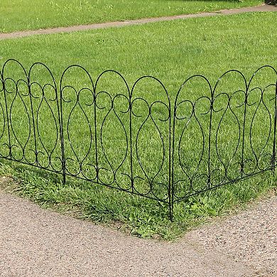 Sunnydaze Set of 5 Traditional Style Decorative Garden Border Fence Panels
