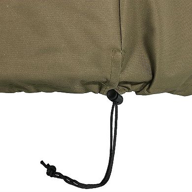 Sunnydaze 40 in Heavy-Duty Polyester Round Outdoor Fire Pit Cover - Khaki